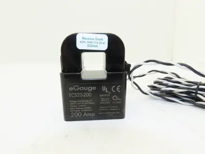 EGauge Systems ECS20-200 Current Transformer Split-Core CT 20mm 200A 600VAC