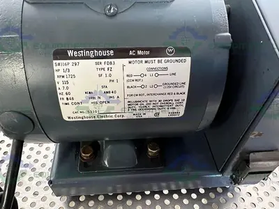 USED WELCH CHEMSTAR 1400N ROTARY VANE OIL BELT VACUUM PUMP W/ WESTINGHOUSE AC MOTOR