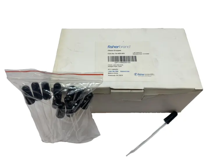 New | in-Stock FISHER SCIENTIFIC GLASS MEDICINE DROPPER 2.5 ML LOT OF 144 Pipettes Michigan US | Maverick Industrial Sales #1122876