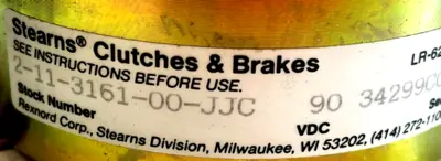 NEW STEARNS 211316100JJC CLUTCH BRAKE 90VDC