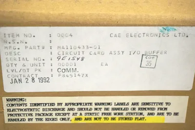 NEW CAE ELECTRONICS MA110433.01.2.268 I/O BUFFER 35181 MA110433012268