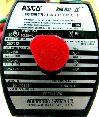 NEW ASCO EF8003G1 SOLENOID VALVE 4 WAY 3/4″
