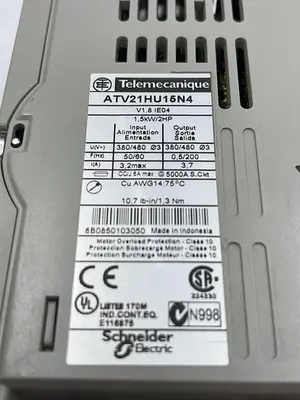 Used TELEMECANIQUE TELEMECANIQUE ATV21HU15N4 Misc Electrical & Power Parts | ND Industrial Surplus #1214608