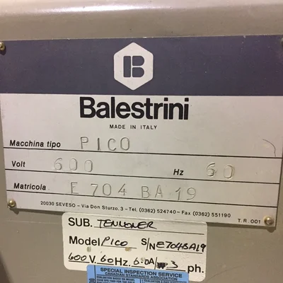 Balestrini PICO E704 Tenoner