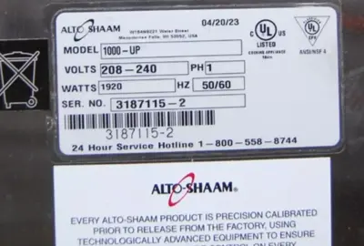 USED Alto-Shaam MODEL