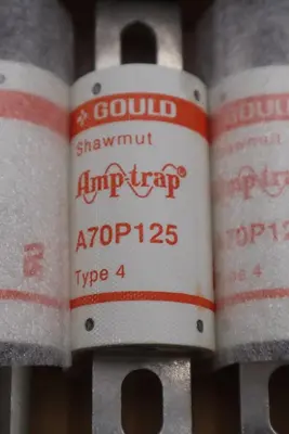 BOX OF 5 - Amp Trap Ferraz Shawmut A70P125-4 Semiconductor Fuse - STOCK GF839