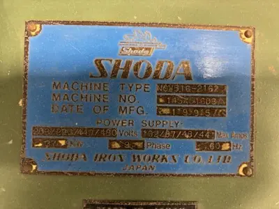 Used SHODA NCW516-2162 CNC Routers Pennsylvania US | RT Machine Company #1329170
