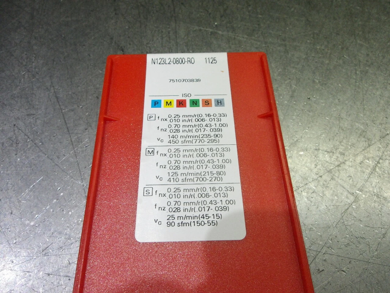 Sandvik Carbide Grooving Inserts QTY10 N123L2-0800-RO 1125 (LOC2699B)