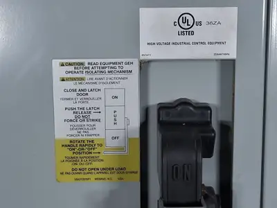 Vacuum Contactor 5 kV x 400 Amps w/ 1200 Amp Load Interrupter & Controller