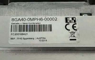 NEW B&R 80MPH6.300S114-01 STEPPER MOTOR W/ 8GA40-0MPH6-00002 & 8GA40-080-003S2PH