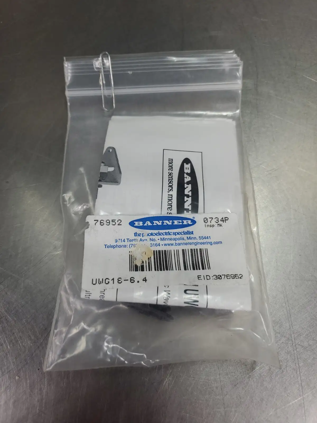 BANNER ENGINEERING UWG18-6.4 Wave Guide Accessory. 5E-34/2