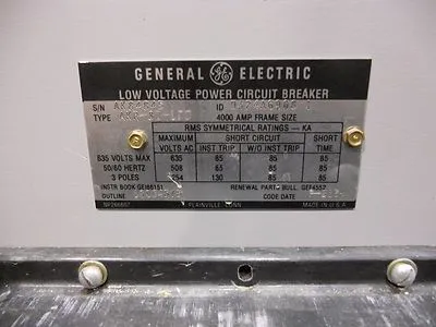 Used GE AKR-8D-100 Circuit Breakers Ohio US | Equipment Recovery Corp. #1329704