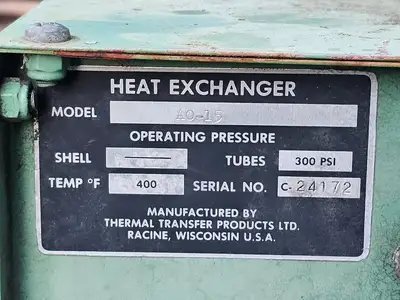 Used THERMAL TRANSFER PRODUCTS AO-15 Heat Exchangers British Columbia CA | Lenmark #1488865