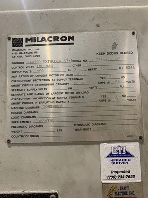180mm Milacron/Gamma Meccanica Recycling System, New In 2010
