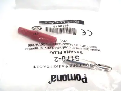 New | in-Stock POMONA RED BANANA PLUG 15A CRIMP/ SOLDER 30VAC/60VDC Connector Accessories | Maverick Industrial Sales #1107786