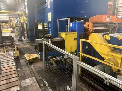 400 TON FUKUI BLANKING PRESS. 72" X .128" X 70,000 LB SERVO FEEDLINE STOCK #  0956723