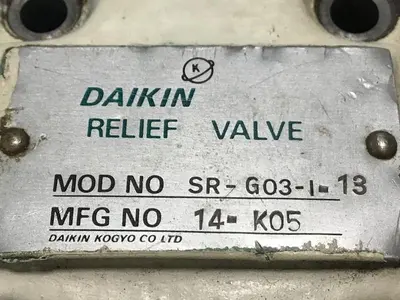 Used DAIKIN SR-G03-I-13 Valves/Fittings Michigan US | Ideal Machinery #1318687