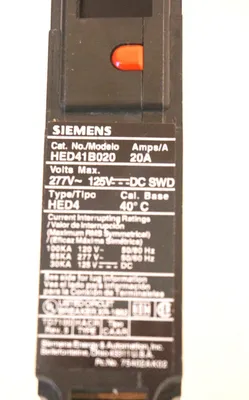 NEW SIEMENS HED41B020 CIRCUIT BREAKER