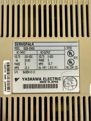 Yaskawa SGDB-20ADG Servopack 3Ph (8.3.8)