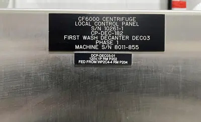 GEA Westfalia ProteinMaster CF 6000 sanitary tricanter centrifuge, 316SS.