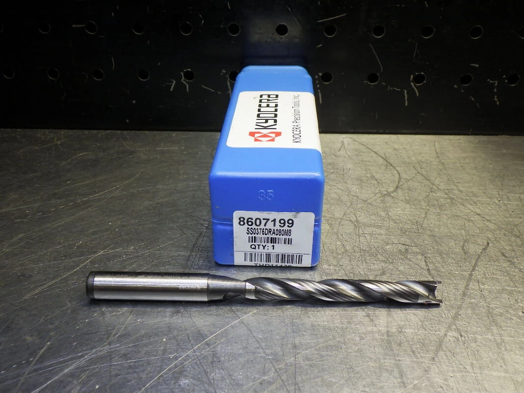 Kyocera .3126"-.3343" Coolant Thru 8xD Indexable Drill SS0375-DRA080M-8 (LOC3231)