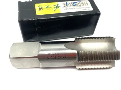USED INTERSTATE STRAIGHT FLUTE TAP: M32X1.5 METRIC FINE, 4 FLUTE, BOTTOMING