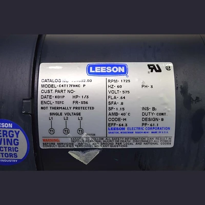 Leeson 1/3 HP Motor