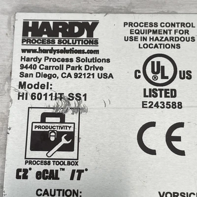 Used HARDY PROCESS SOLUTIONS 0535-0575-03-0 Misc Industrial Equipment California US | Davliegogo LLC #1717845
