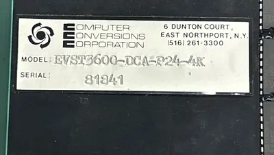 Used COMPUTER CONVERSIONS CORP EVST3600-DCA-P24-4K Motion Controls Ohio US | Surplus Asset Holdings #1244006