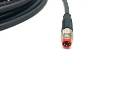 USED BECKHOFF DOUBLE ENDED POWER CABLE M8 4-PIN 5M LENGTH 017948
