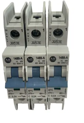 ALLEN BRADLEY 1489-A1C005 CIRCUIT BREAKER SER.A 3 PCS. 1489A1C005 NEW, SURPLUS