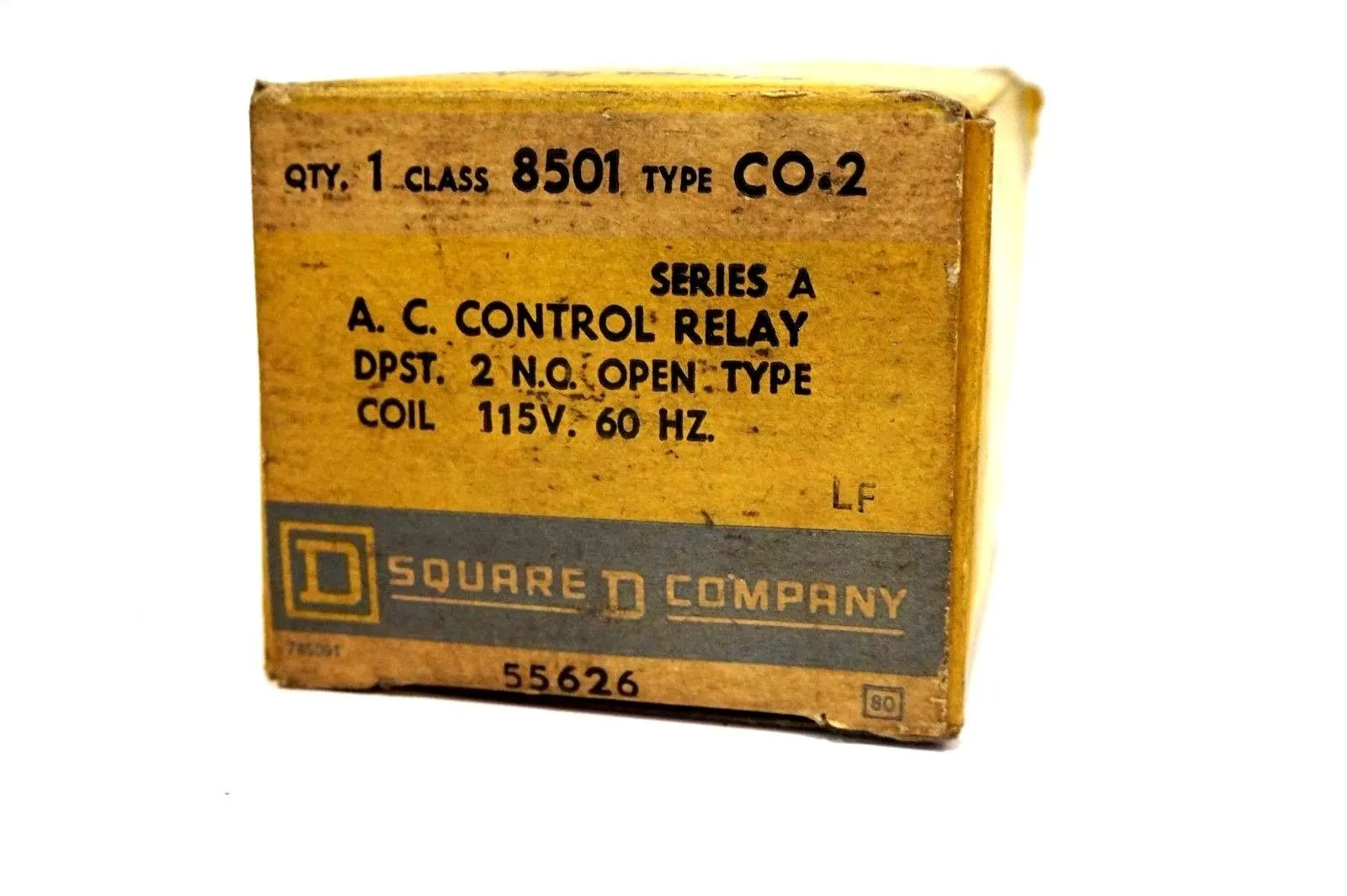 NEW SQUARE D 8501-CO2 CONTROL RELAY 115V 60 HZ SER.A 8501CO2