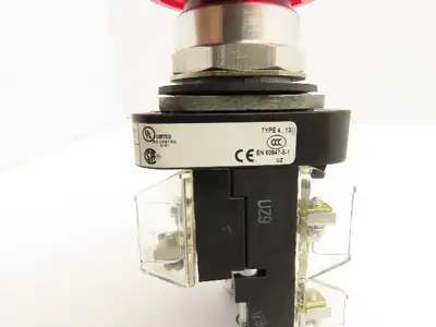 Allen Bradley 800T-FXJQ24RA1 Red Illuminated Mushroom Push/Pull Button 30mm