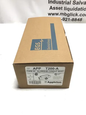 Appleton T200-A Condulet Aluminum Conduit Body 2″ Form 85 T Type for Rigid & IMC