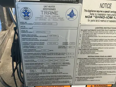 Used TRANE GHND012ADF1000D Miscellaneous MRO Ohio US | HGR 24 #1304993