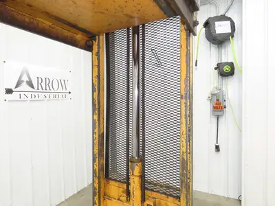 Langley BHLD Walk Behind Pallet Lift Truck 200lb 12V Straddle Platform 70" Lift