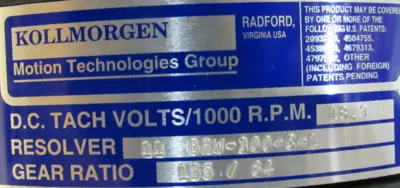 NEW KOLLMORGEN TTRB1-5301-138-A-03-1 DC MOTOR 11BRW-300-C-1 TTRB15301138A031
