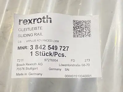New | in-Stock Bosch Rexroth Sliding Rail VFPLUS Advanced 30m Conveyor Parts Michigan US | Maverick Industrial Sales #1391210