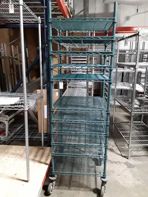 24" x 24" Wire Rack Shelving, 10 tiers with Casters
