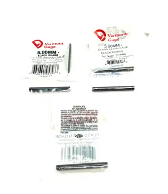 New | in-Stock VERMONT GAGE CLASS ZZ BLACK GUARD PIN GAGE Pins | Maverick Industrial Sales #1112294