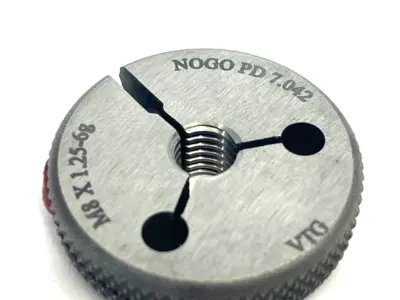 USED VERMONT GAGE THREADED RING GAUGE M8X1.25-6G NOGO PD 7.042