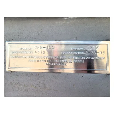 USED AMERICAN PROCESS SYSTEMS DRB-120