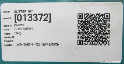 Used DUSENBERRY ENGR 740 Slitters & Slitting Lines Illinois US | Aaron Equipment #921644