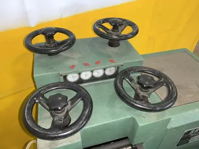 4.7" X .040" BRUDERER MODEL #12120B 19 ROLL PRECISION LEVELER & DOUBLE END UNCOILER: STOCK 13024