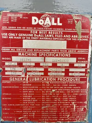 USED DOALL 3613-1