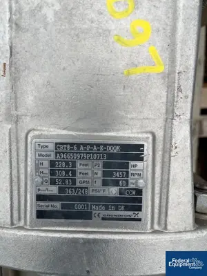 Used Grundfos Grundfos Pump, 316 S/S, 3 HP, Type CRT8 Pumps Texas US | Federal Equipment Company #1337771