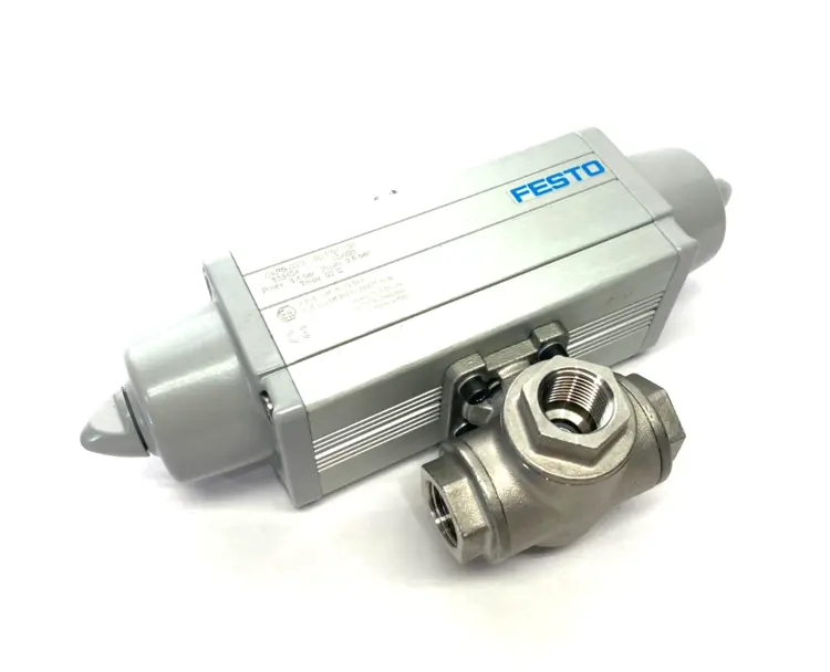 New | in-Stock Festo Quarter Turn Actuator w/ Ball Valve Rotary Actuators Michigan US | Maverick Industrial Sales #1394409