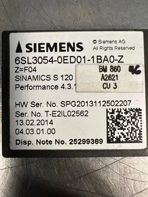 Siemens 6SL3054-0ED01-1BA0-Z Sinamics S120 (5.3.3)