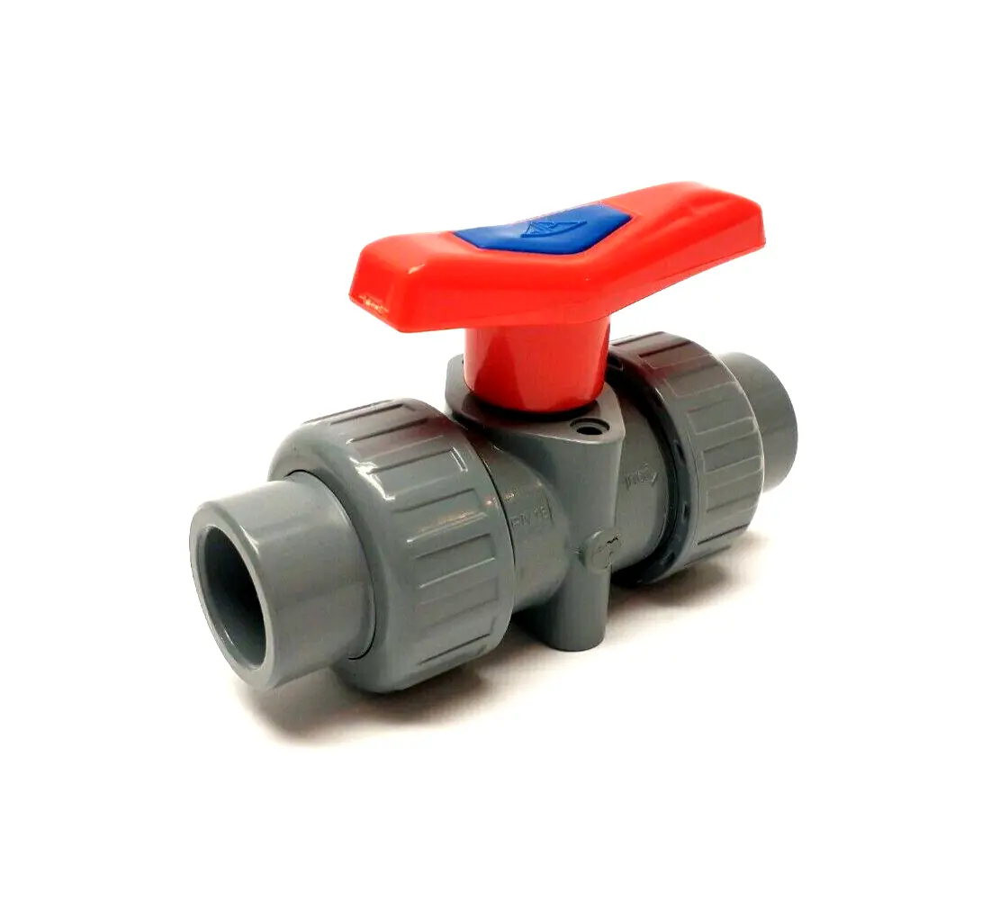 4PGA5 | Ball Valve PVC Inline True Union 1/2" Pipe Size, Socket Ends - New Other