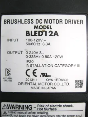USED Oriental Motor Co BLED12A